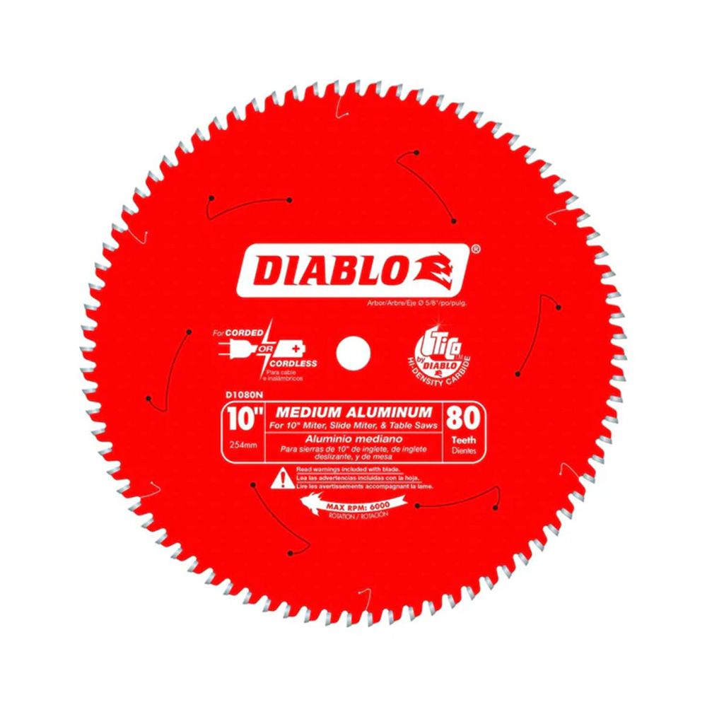 Diablo 80 Tooth Circular Saw Blade 10 In