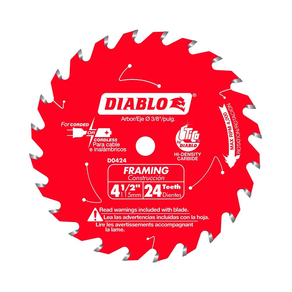 Diablo 24 Tooth Circular Saw Blade 4 1/2 In