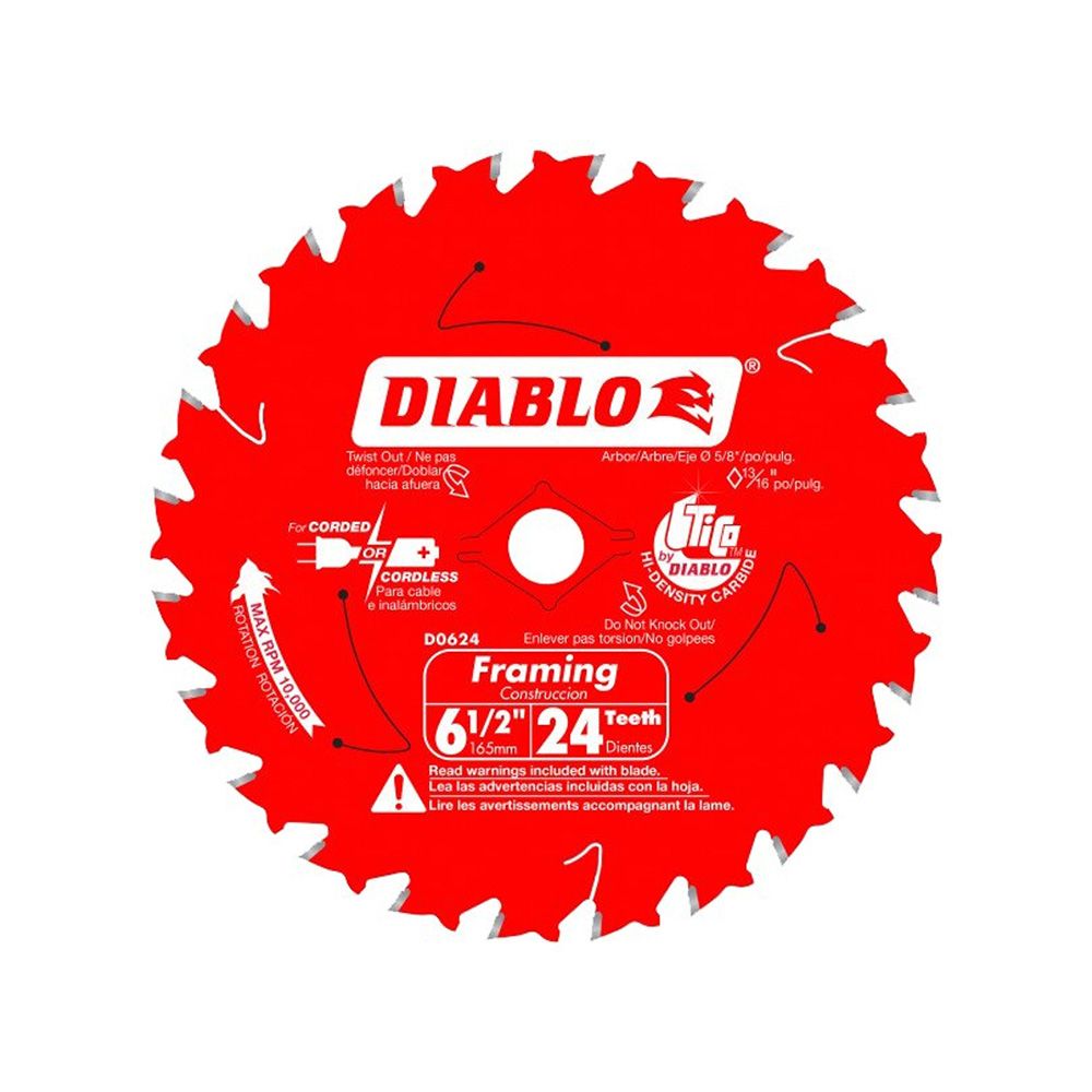 Diablo 24 Tooth Circular Saw Blade 6 1/2 In