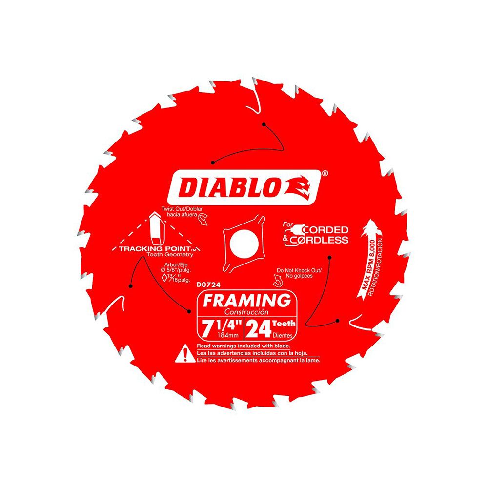 Diablo 24 Tooth Circular Saw Blade 7 1/4 In