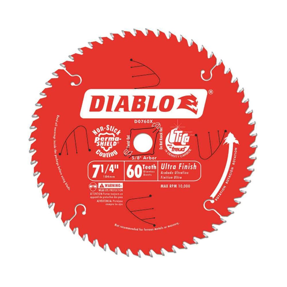 Diablo 60 Tooth Circular Saw Blade 7 1/4 In