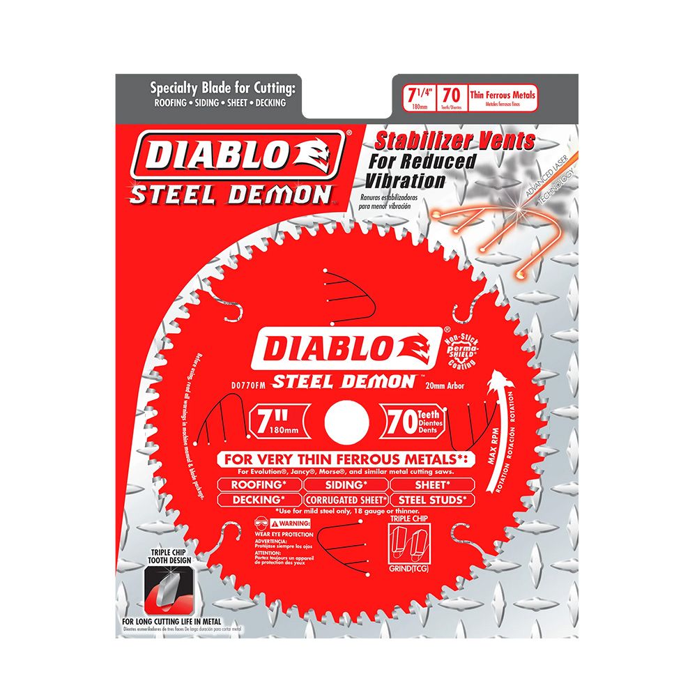 Diablo 70 Tooth Circular Saw Blade 7 1/4 In