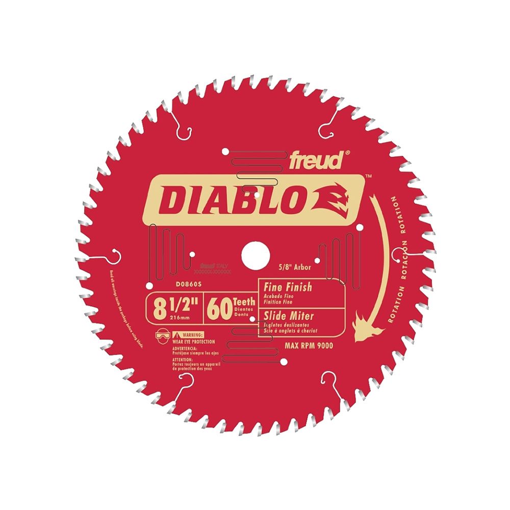 Diablo 60 Miter Tooth Circular Saw Blade 8 1/2 In