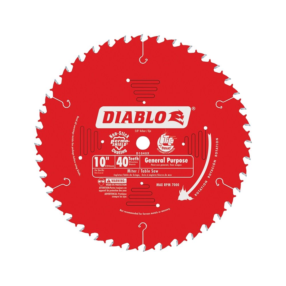 Diablo 40 5-8 Tooth Circular Saw Blade 10 In