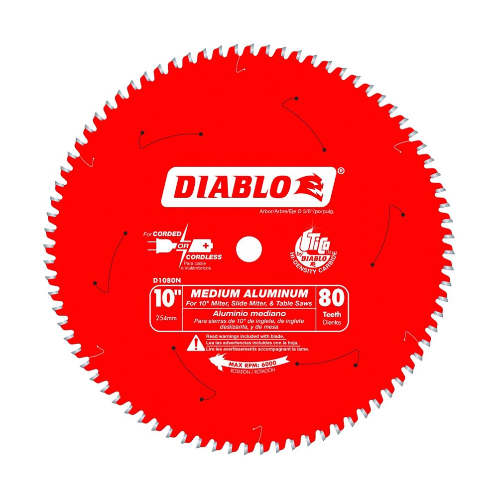 Diablo 80 Tooth Circular Saw Blade 10 In