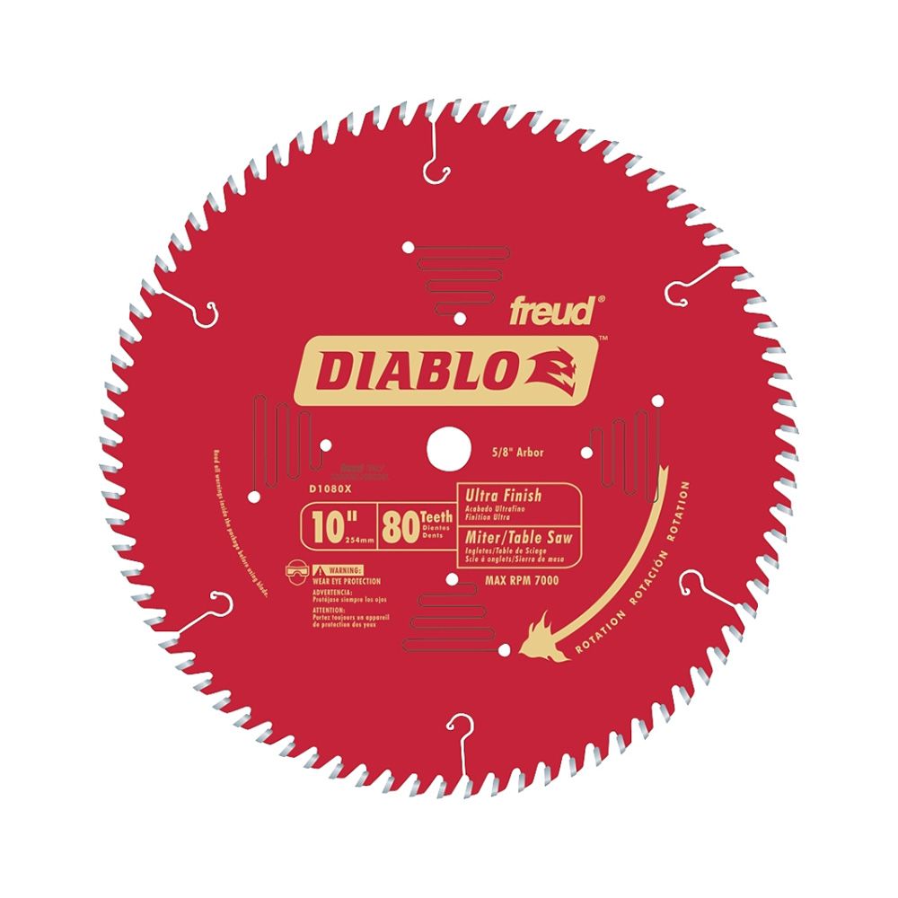 Diablo 80 Tooth Circular Saw Blade 10 In