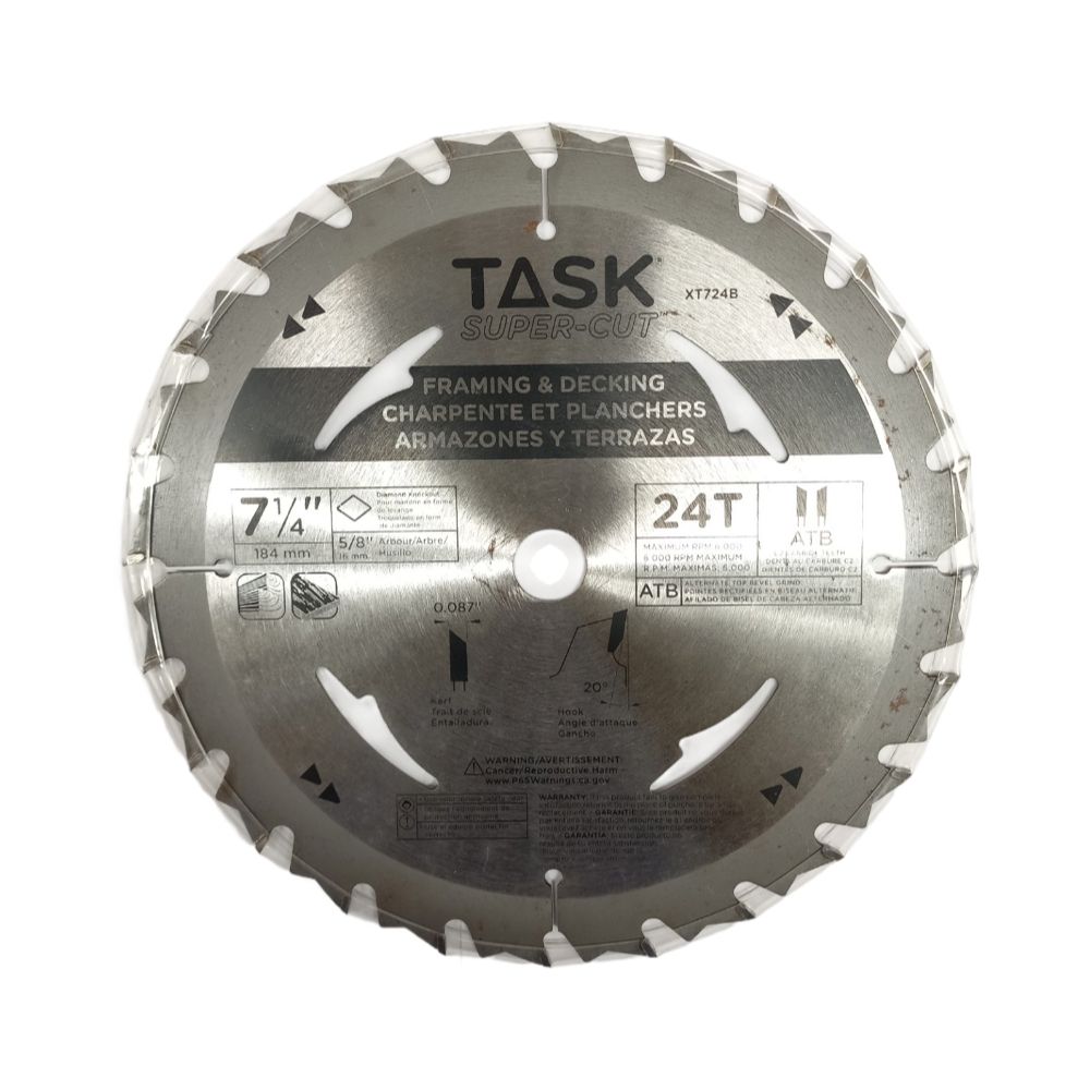 CYG TASK Saw Blade 7 1/4in X 24T Super-CUT
