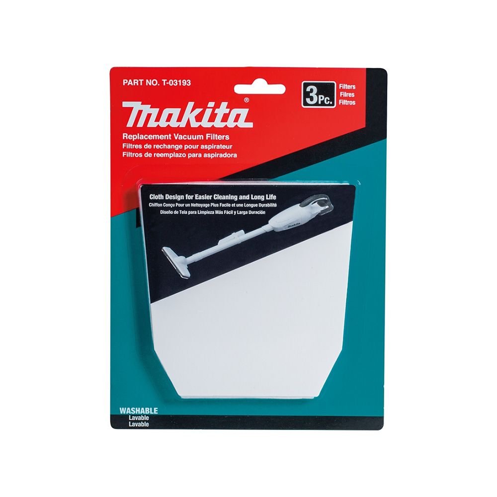 Makita Vacuum Cleaner Filter Cloth 3 Pack 1 Each