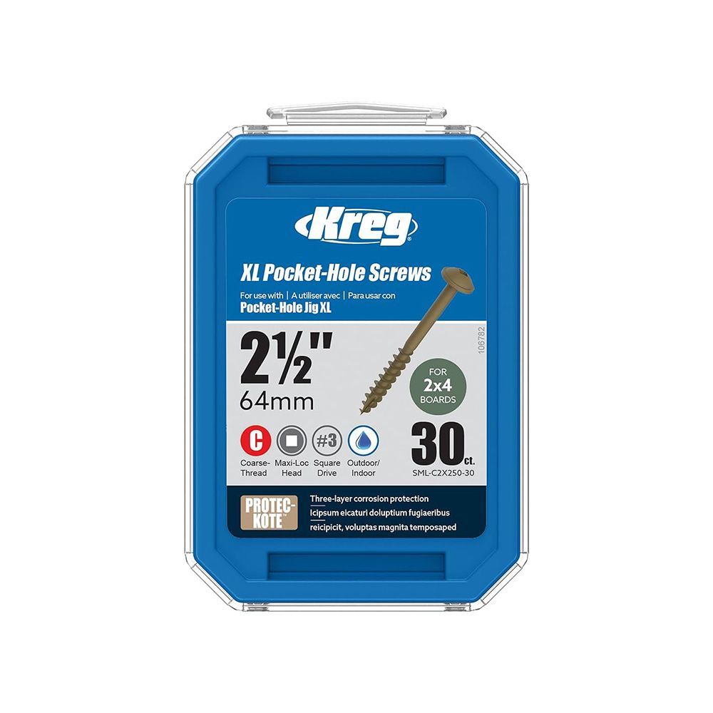 Kreg Heavy Screws 2 1/2 In 30 Piece