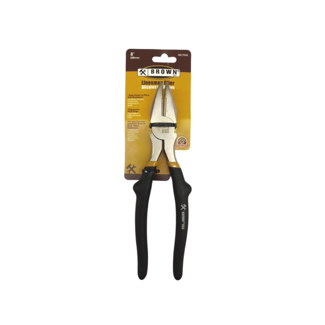 Brown Combination Pliers 8 In