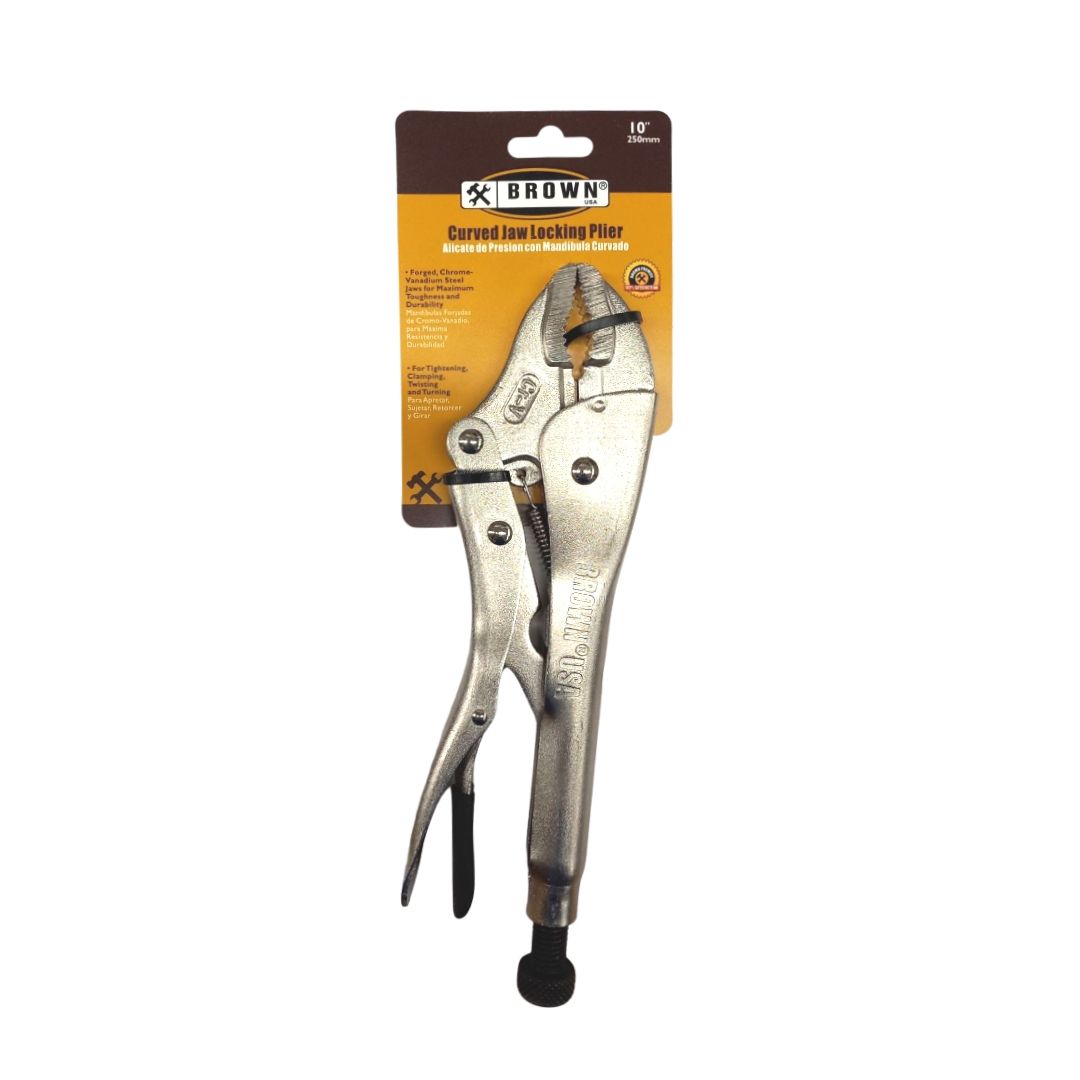 Brown Straight Vice Grip Pliers 10 In