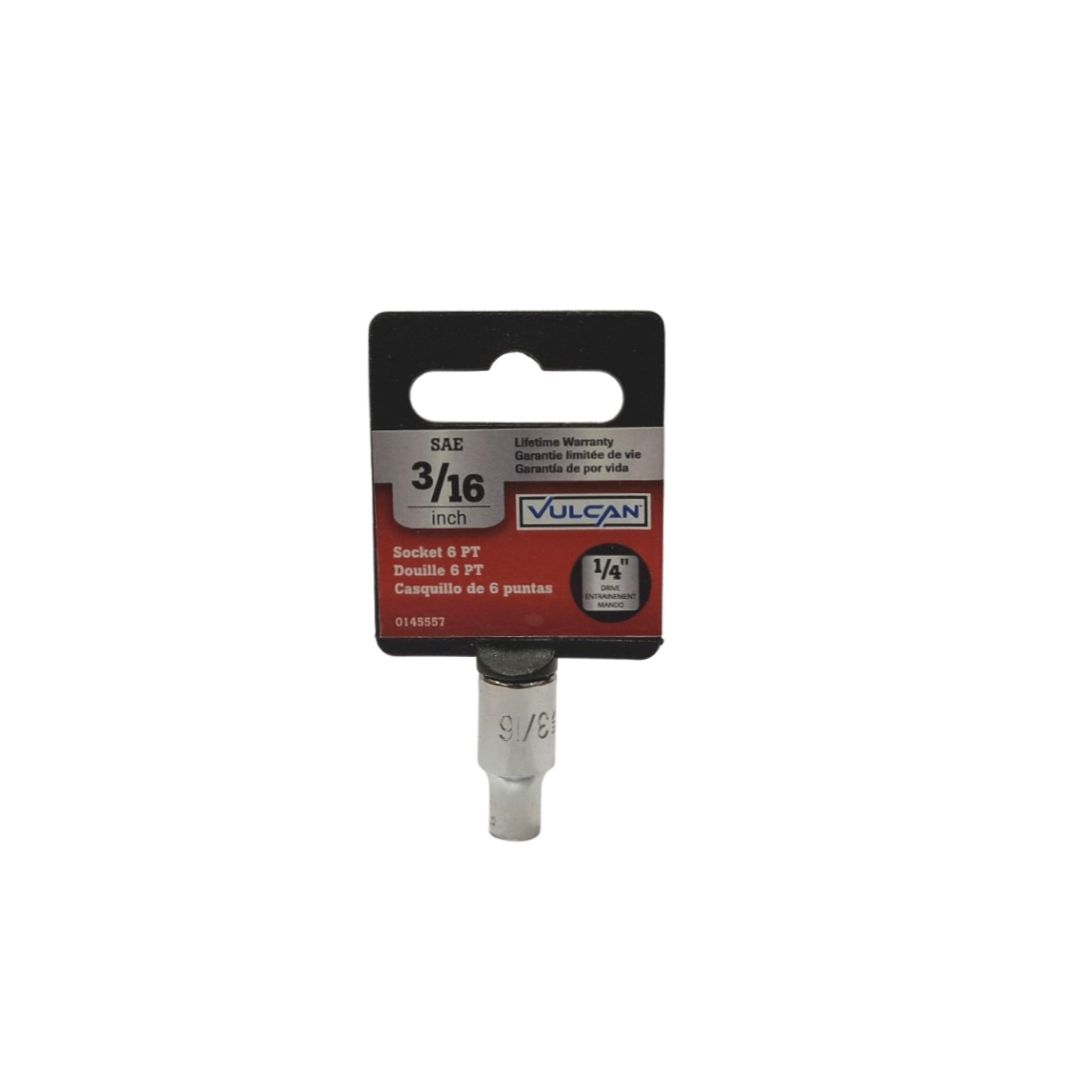Vulcan 1/4 Drive 6 Pt Socket 3/16 In