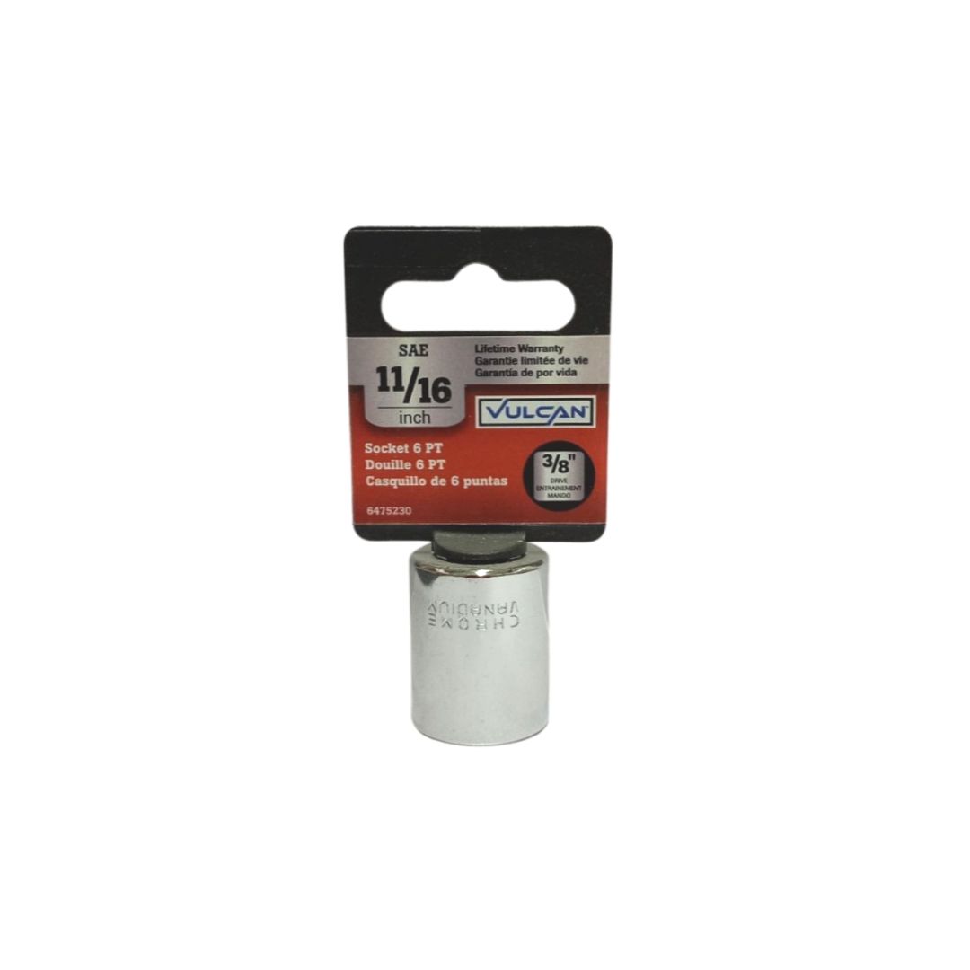 Vulcan 3/8 Drive 6 Pt Socket 11/16 In