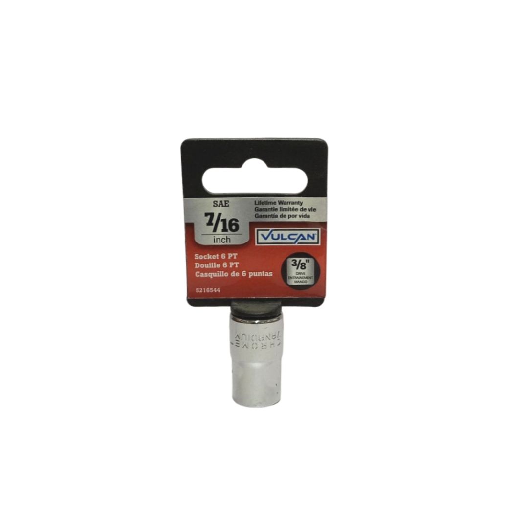 Vulcan 3/8 Drive 6 Pt Socket 7/16 In