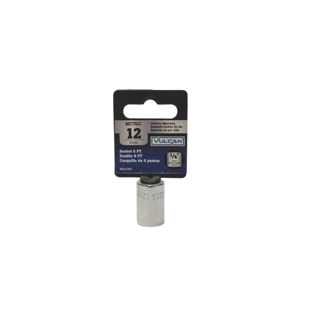 Vulcan 1/4 Drive 6 Pt Socket 12 Mm