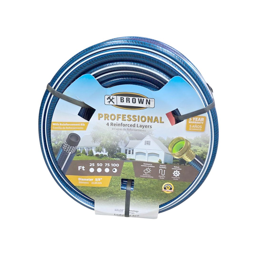 Brown Garden Hose 5-8 In X 100 Ft 4p