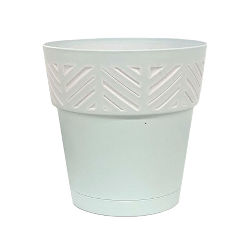 Mosaic Planter Ten Inch Sky Blue and White 1 Each 9E83ZSZ028