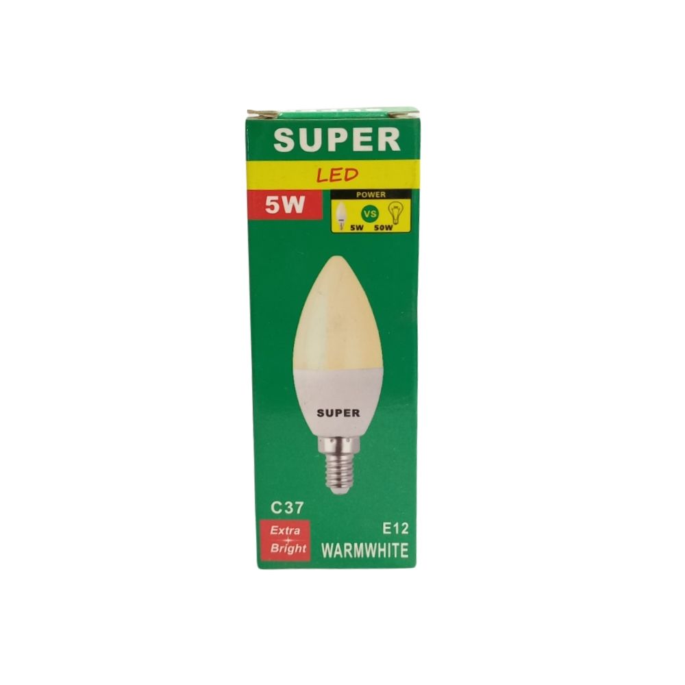 5W 3K E12 C37 Led Candle Light Bulb