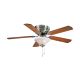  Boston Harbor Ceiling Fan W/ Light 52 In Bn