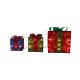  Xmas Prelit 3D Snowflake Gift Box 3/6/9