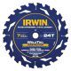  Irwin 24 Tooth Circular Saw Blade 7 1/4 In