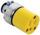  110V 15A 3 Pin Female Plug Ylw