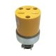  250V 15A 3 Pin Female Plug Ylw