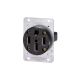  50A Range Flush Receptacle Blk