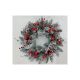 Xmas Wreath Flocked W/Cones 22in