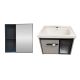 Bathroom Vanity With Mirror Cabinet in Fiber+Beige