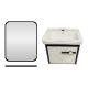 Bathroom Vanity With Mirror Cabinet in Gray/White