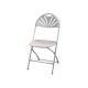 Chair Folding Steel Frame Wht