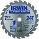  Irwin 24 Tooth Circular Saw Blade 7 1/4 In